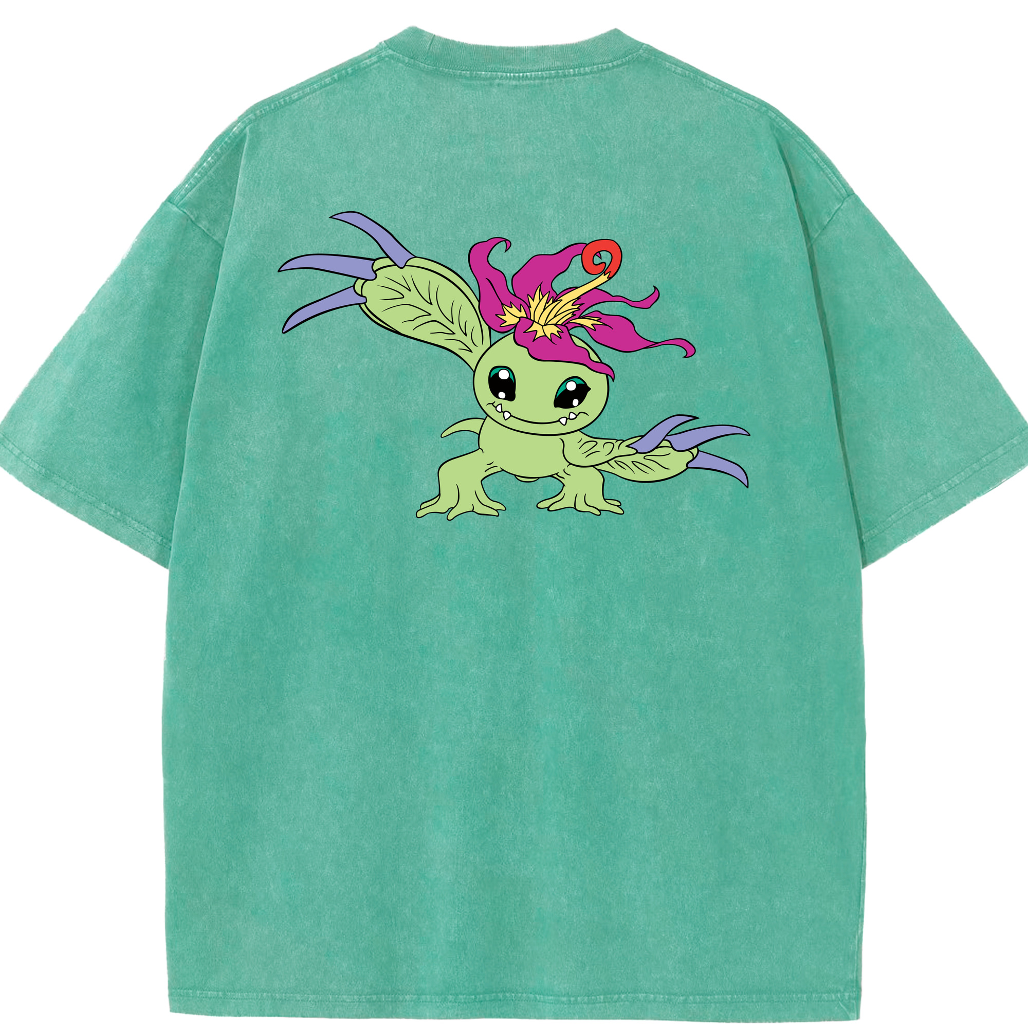 （画像用） Digimon デジタルモンスター/デジモン 綿100% ヴィンテージ風 半袖Tシャツ（背面プリント）